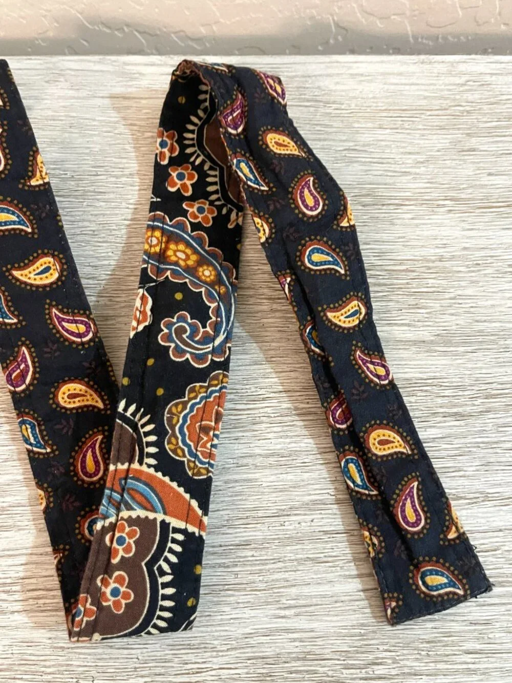 Vera Bradley Kensington Belt Brown Multi Paisley Fabric Tortoise Buckle